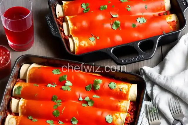 Easy Red Chicken Enchiladas