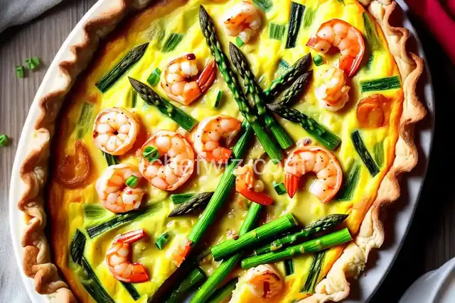 Easy Shrimp and Asparagus Quiche