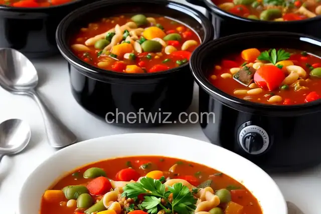 Easy Slow Cooker Vegetarian Minestrone