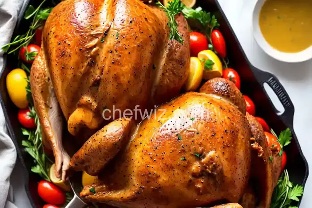 Easy Stuffed Roast Turkey With Giblet Gravy Recipe