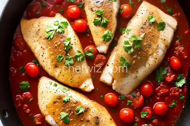 Easy Tilapia with Wine and Tomatoes