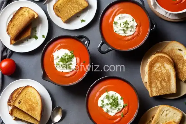 Easy Tomato Soup and Grilled Cheese Croutons