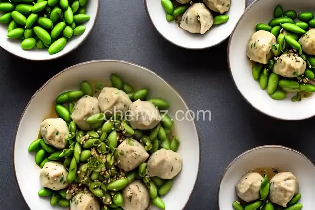 Edamame Dumplings with Truffle Oil