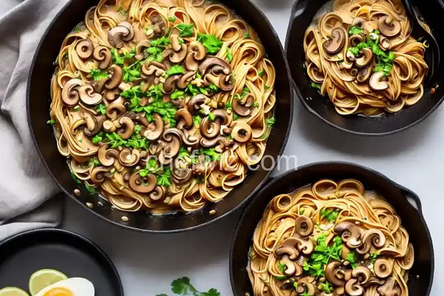 Egg Noodles with Mushrooms