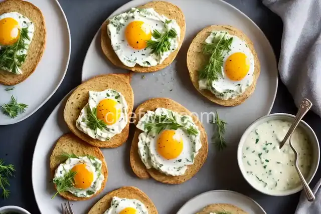 Egg Salad Tartines With Mixed Herbs