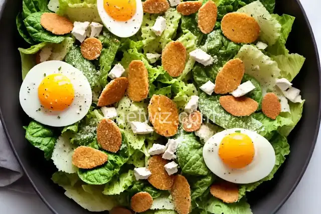 Eggless Caesar Salad