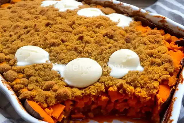 Eggless Sweet Potato Casserole