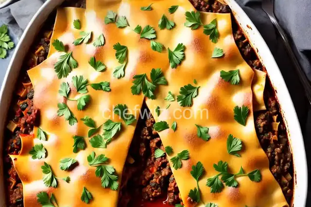 Eggplant and Ground Beef Lasagna