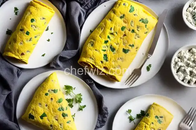 Egyptian Feta Cheese Omelet Roll