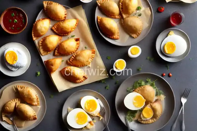 Empanadas de Jamon, Queso, y Huevo Duro (Ham, Cheese, and Hard-boiled Egg Empanadas)