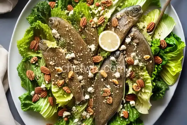Escarole Caesar With Sardines and Hazelnuts