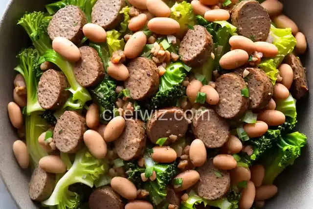 Escarole with Italian Sausage and White Beans