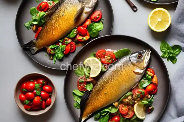 Everything-Spice Fish With Tomato Salad