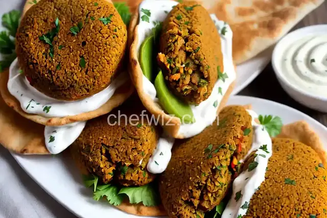 Falafel in Pita with Yogurt Sauce