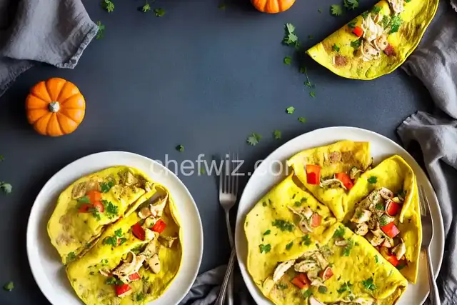 Fall Omelet with Squash and Crab Meat