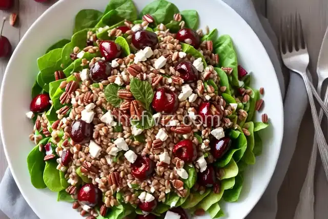 Farro Salad with Pecans, Feta, and Cherries