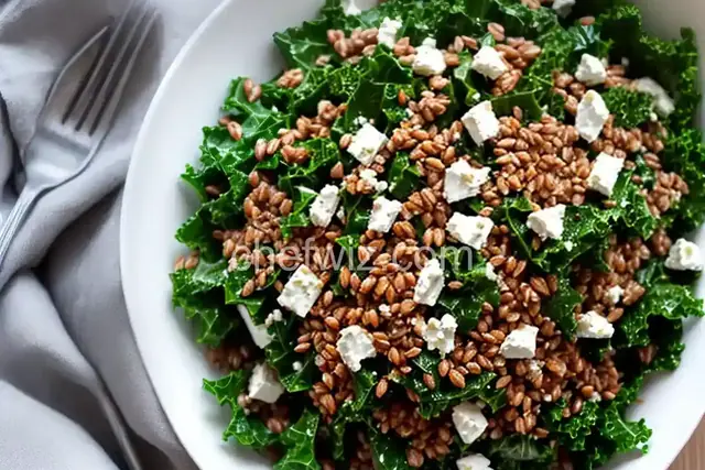 Farro and Kale Salad with Goat Cheese