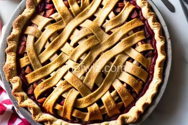 Fast Apple Rhubarb Pie