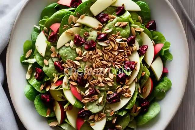 Favorite Green Salad with Apples, Cranberries and Pepitas