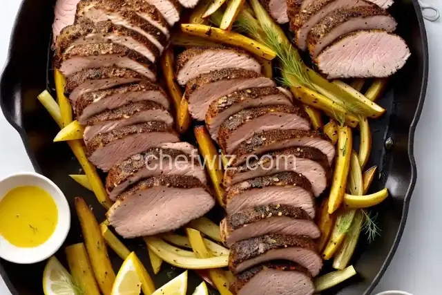 Fennel-Rubbed Pork Tenderloin with Roasted Fennel Wedges
