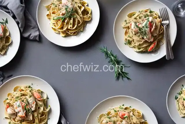Fettuccine with Crab, Crème Fraîche, Lemon, and Tarragon