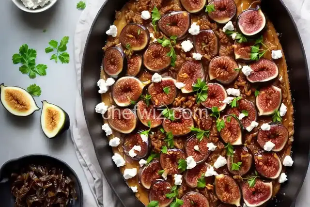 Figs with Caramelized Onions and Goat Cheese