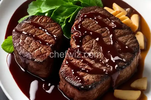 Filet Mignon with Cabernet Peppercorn Demi-glace