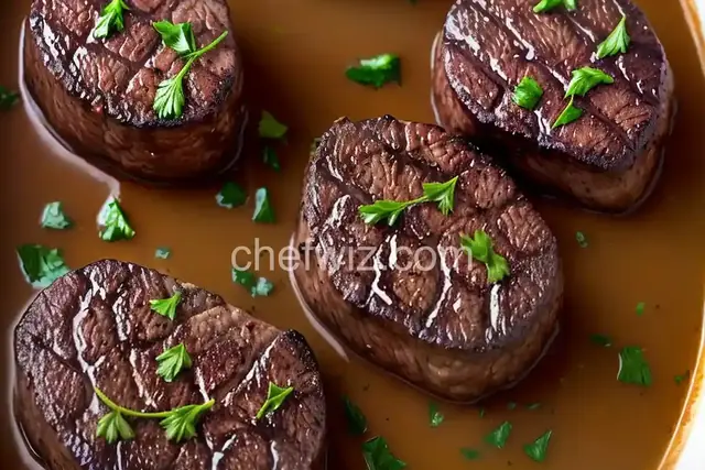 Filet Mignon with Mushroom-Cabernet Gravy
