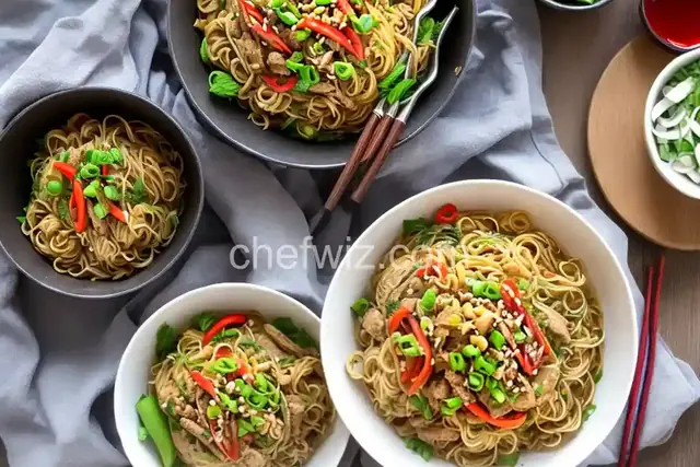 Filipino Pancit Bihon with Canton