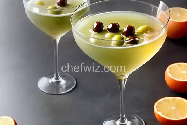 Filthy Dirty Martini with Blue Cheese-Stuffed Olives