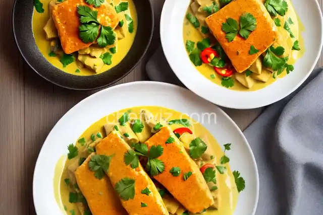 Fish Filet in Thai Coconut Curry Sauce