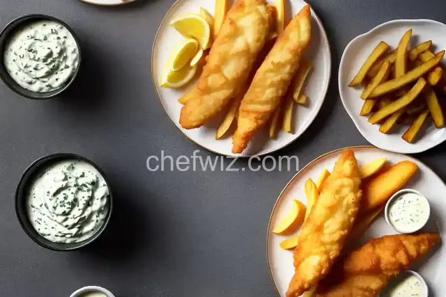 Fish and Chips with Malt Vinegar Mayonnaise
