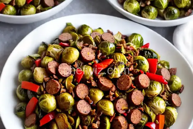 Five-Spice Brussels Sprouts and Sausage Stir-Fry