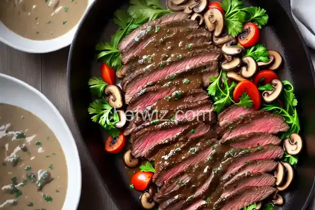 Flank Steak with Mushroom Sauce