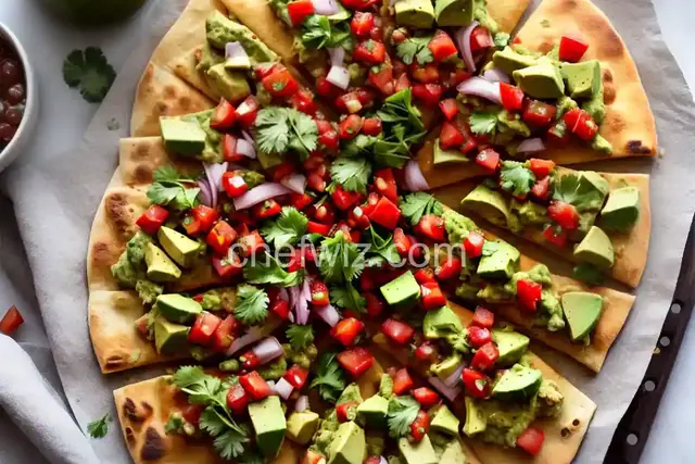 Flatbread With Avocado and Scallion Salsa