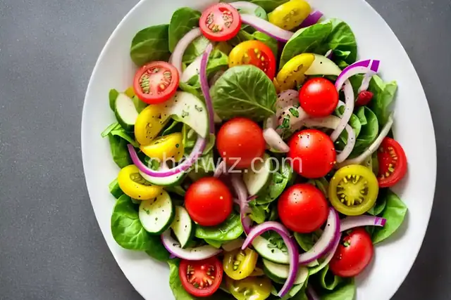 Floating Cucumber, Tomato, and Onion Salad