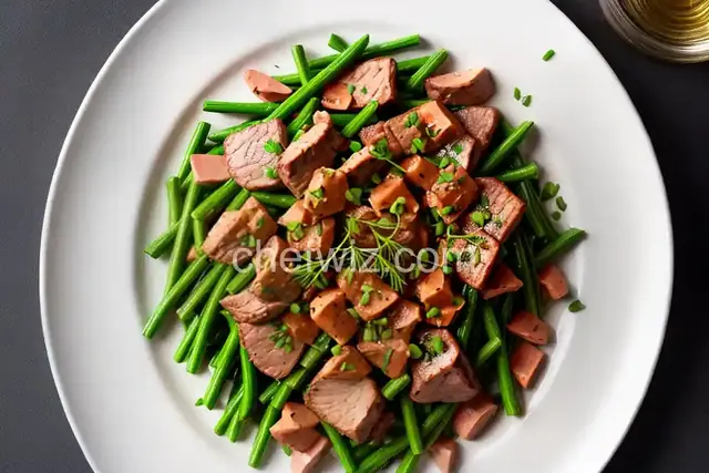 Flowering Chives and Pork Slivers (韭菜花炒肉丝 | Jiǔ Cài Huā Chǎo Ròu Sī)