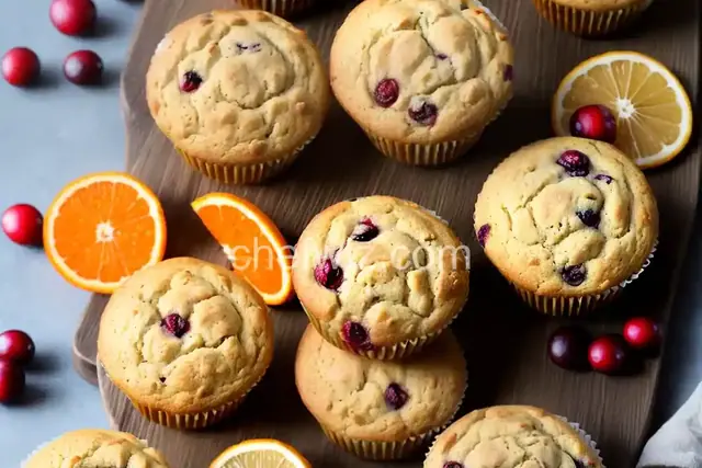 Fluffy Cranberry Orange Muffins