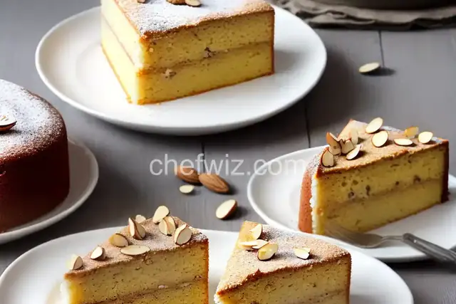Fluffy and Nutty Almond Layer Cake Recipe