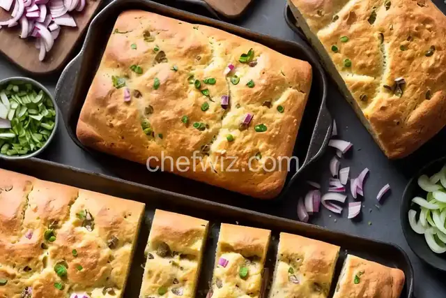 Focaccia Bread with Rosemany and Onion