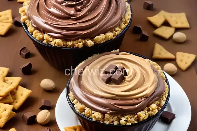 Football Chocolate Peanut Butter Dip