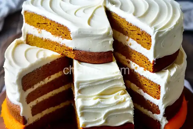 Four-Layer Pumpkin Cake with Orange-Cream Cheese Frosting