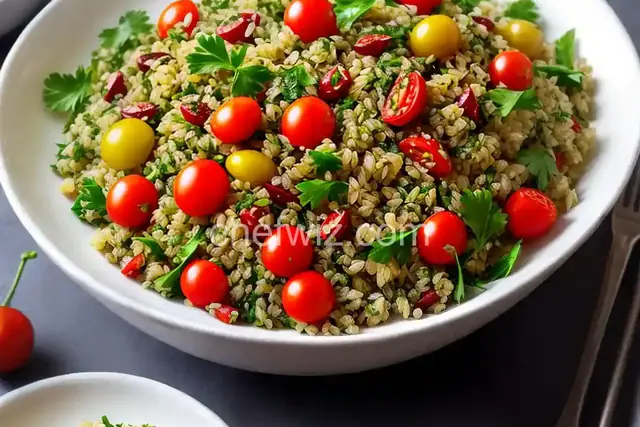 Freekeh Salad with Parsley and Cherry Tomatoes