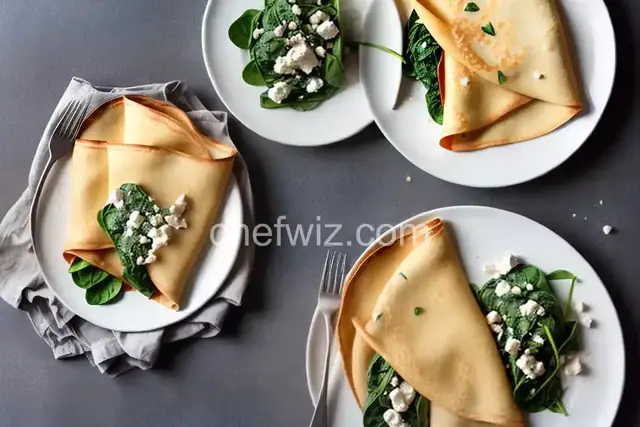 French Crepes With Spinach and Feta Recipe