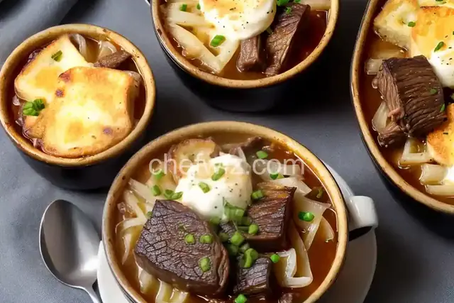 French Onion Soup With Braised Short Ribs
