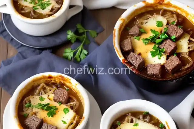 French Onion Soup with Homemade Beef Stock