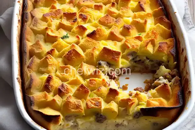 French Onion Strata (Savory Bread Pudding) Recipe