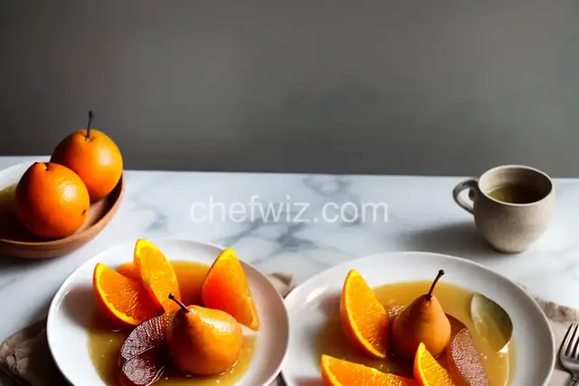 French Orange Poached Pears (Poire Avec Orange)