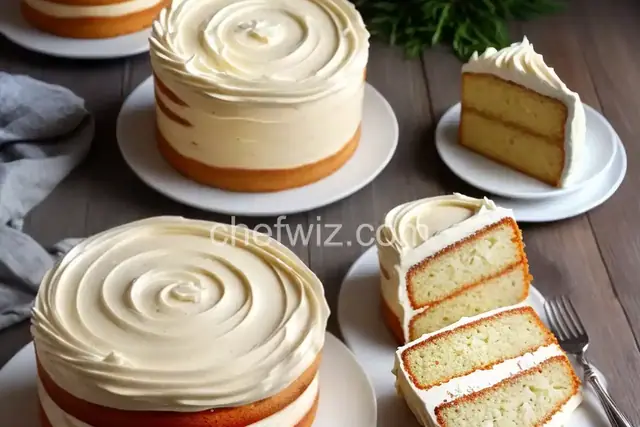 French Vanilla Cake with French Vanilla Buttercream Frosting