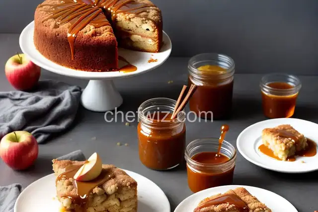 Fresh Apple Cake with Homemade Caramel Sauce